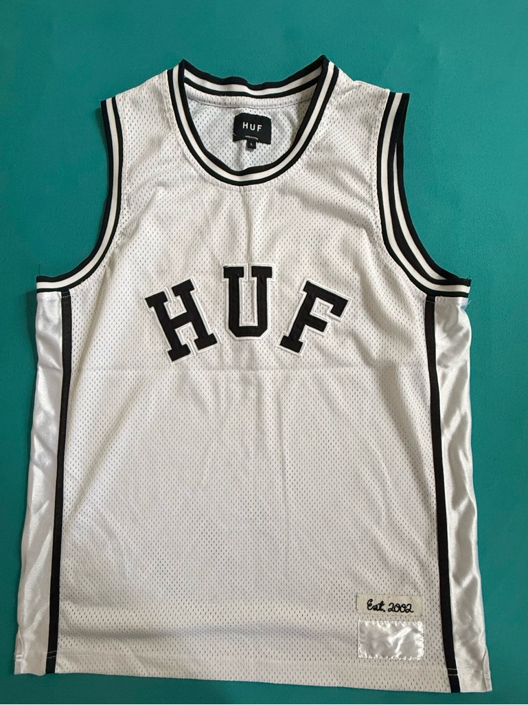 Huf White And Black Mesh Team Jersey